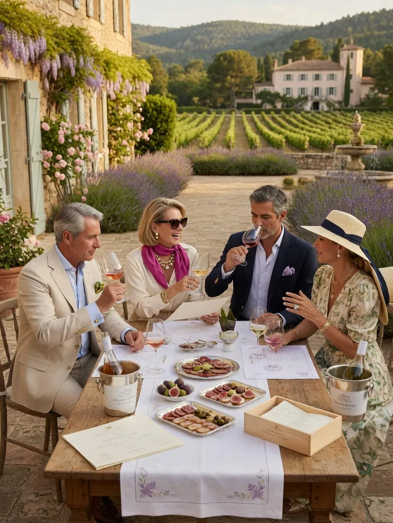 Déjeuner en extérieur dans un domaine de Provence